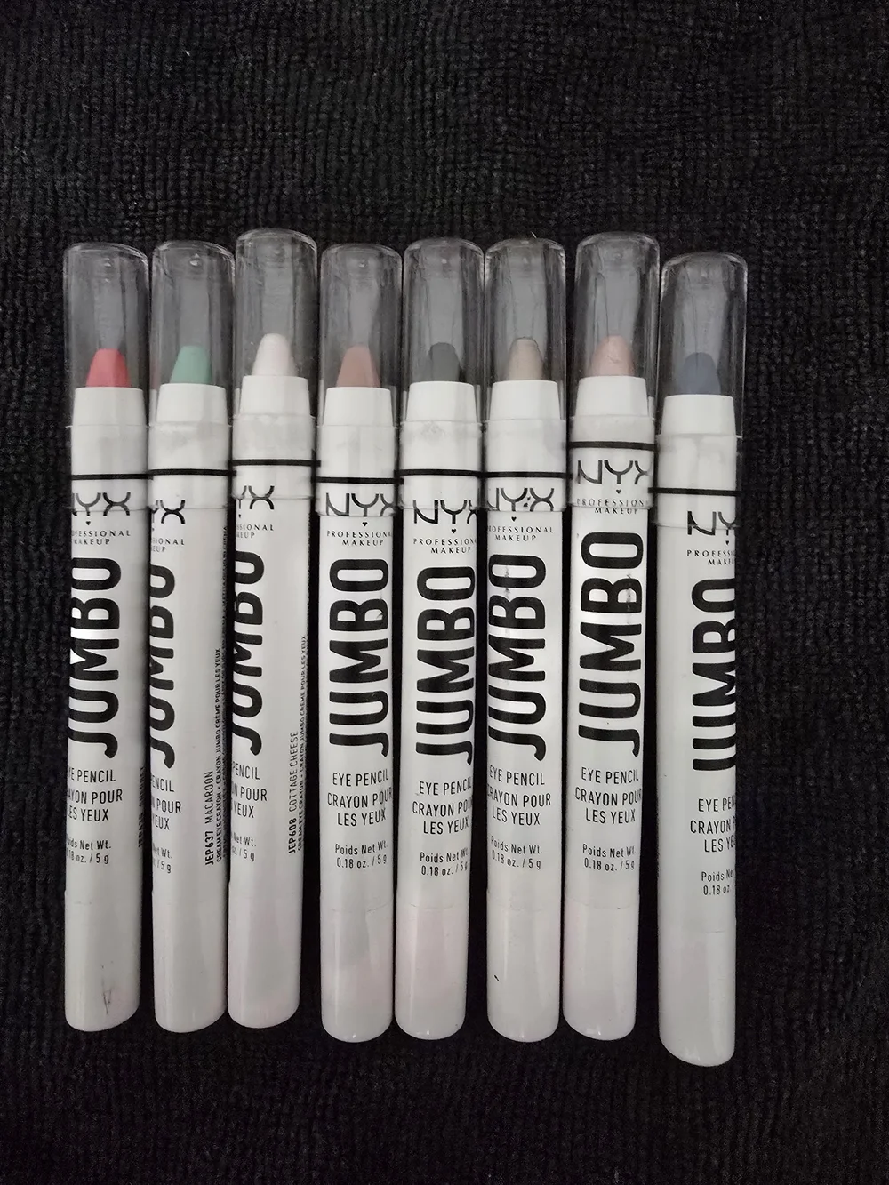 NYX Jumbo Eye Pencils. Pastel Pink, Mint, White, Peach, Gray, Taupe, Navy, Rose - Picture 2 of 2